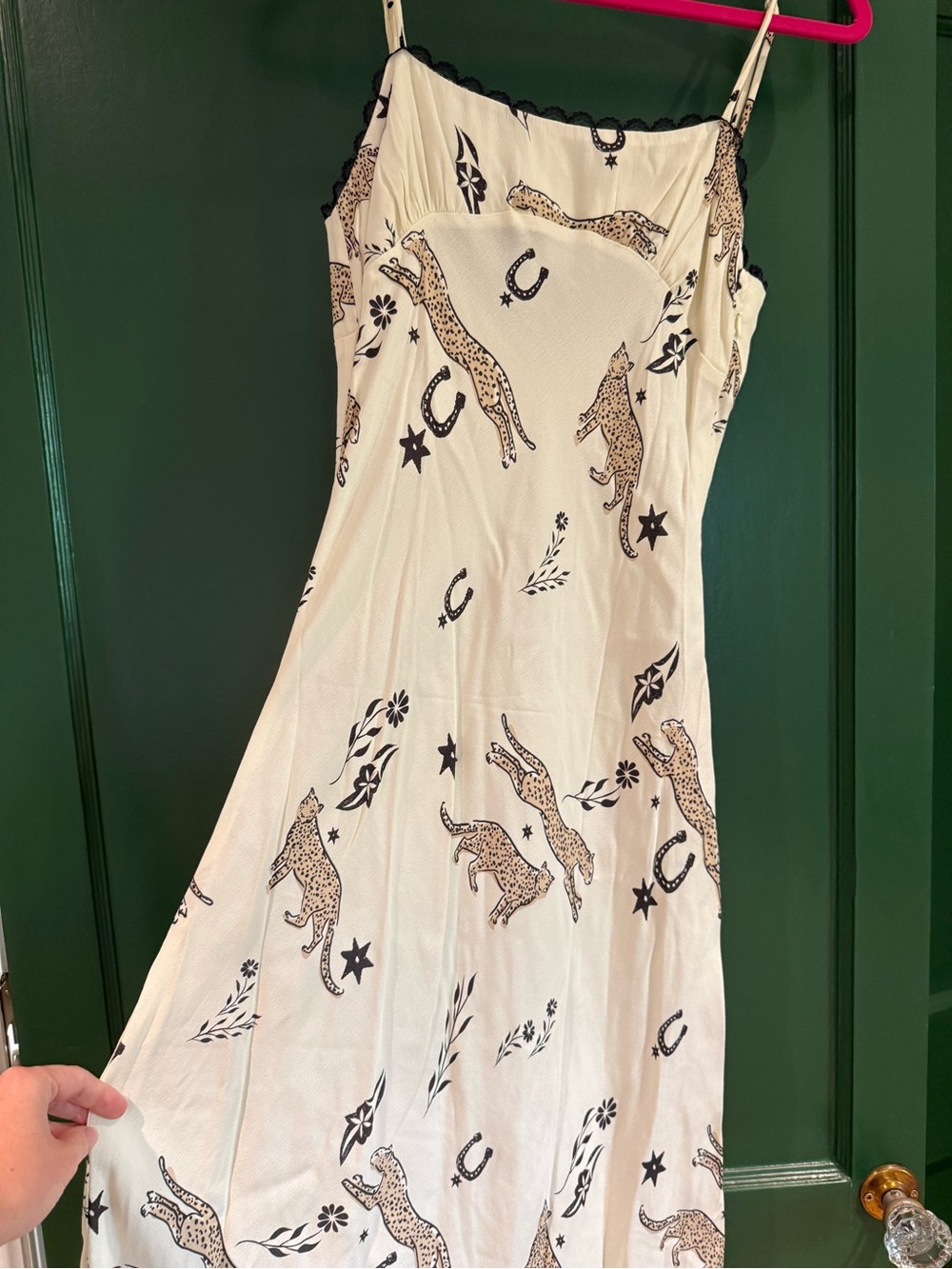 NWT VRG Girl bias slip dress cosmic cheetah - Picture 5 of 6